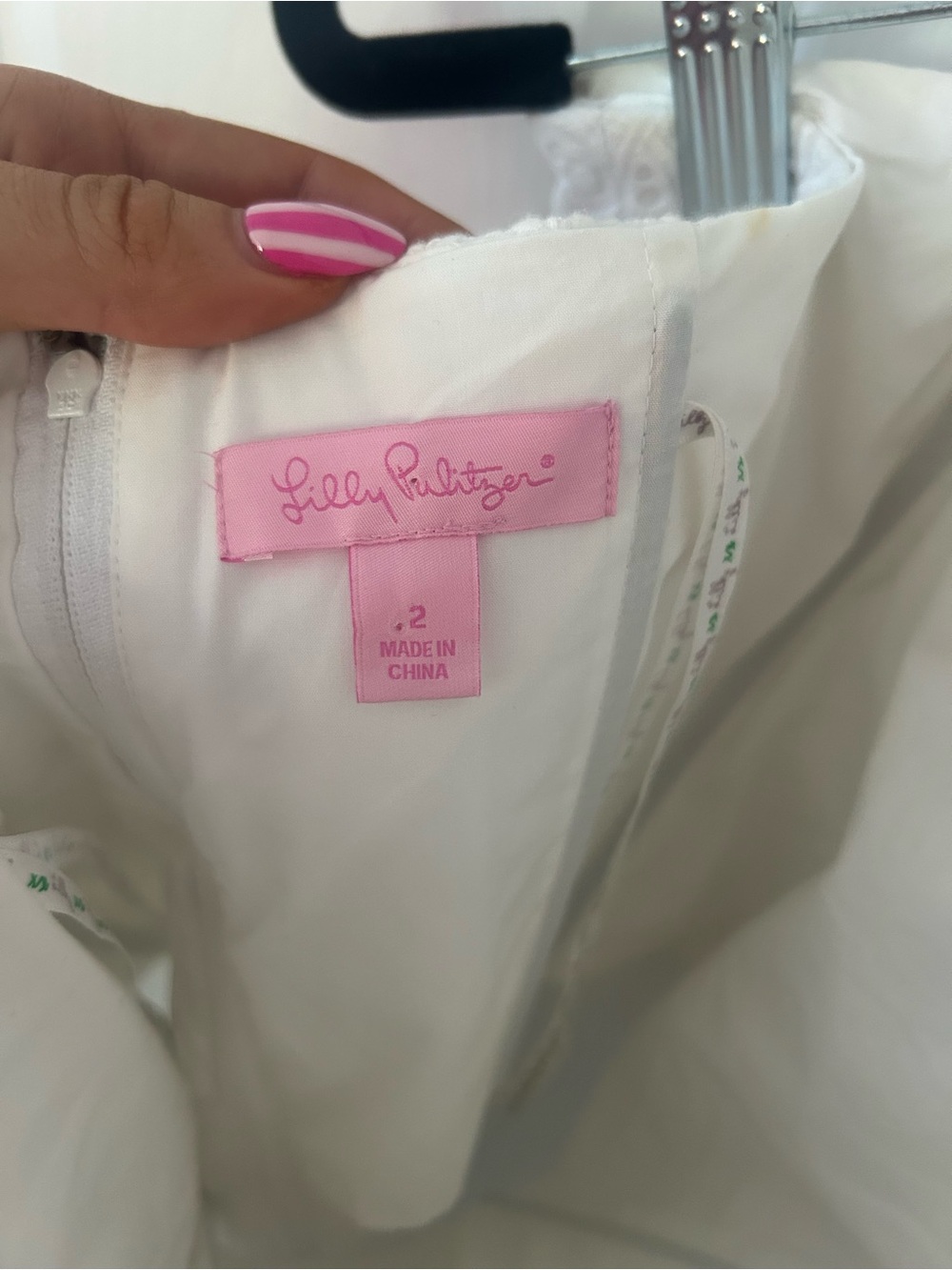 Lilly Pulitzer White Eyelet Strapless Marta Dress Size 2 - Picture 11 of 12